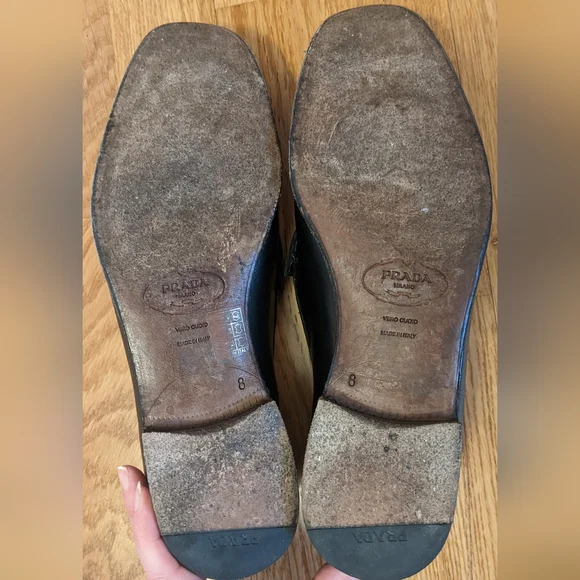 Black leather Prada loafer EU 8 US 9 - Picture 4 of 6